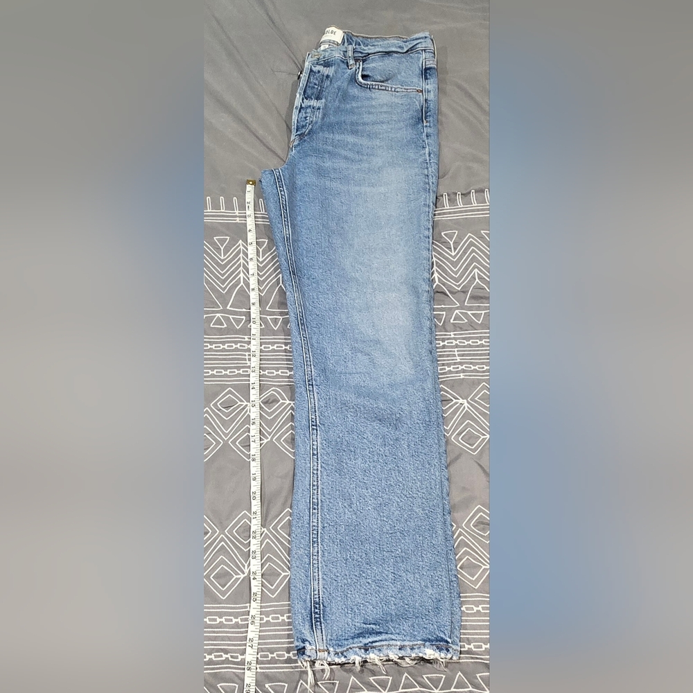 Agolde Riley Long High Waisted Straight Leg Jeans Size 28 - Picture 3 of 8